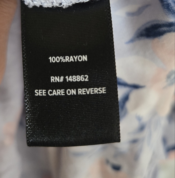 Torrid Blue Floral Faux Wrap Dress Size 00 - Picture 6 of 8